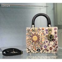 Dior Women Medium Lady Dior Jardin De Midi Bag Embroidered Calfskin