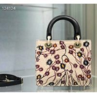 Dior Women Medium Lady Dior Jardin De Midi Bag Embroidered Calfskin