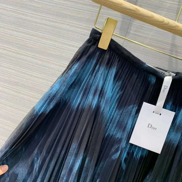 Dior Women Midi Skirt Black and Blue Tie & Dior Tulle (5)