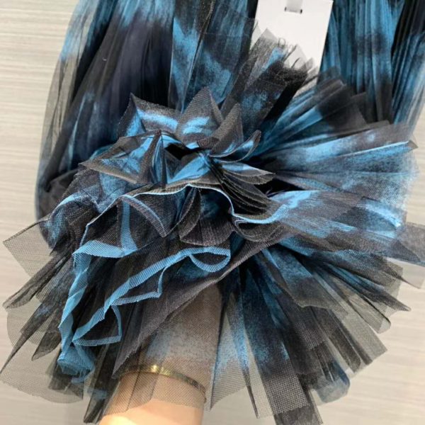 Dior Women Midi Skirt Black and Blue Tie & Dior Tulle (8)