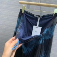Dior Women Midi Skirt Black and Blue Tie & Dior Tulle