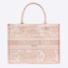 Dior Women Small Dior Book Tote Pink Toile De Jouy Embroidery