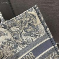 Dior Women Small Dioriviera Dior Book Tote Gray Toile De Jouy Embroidery