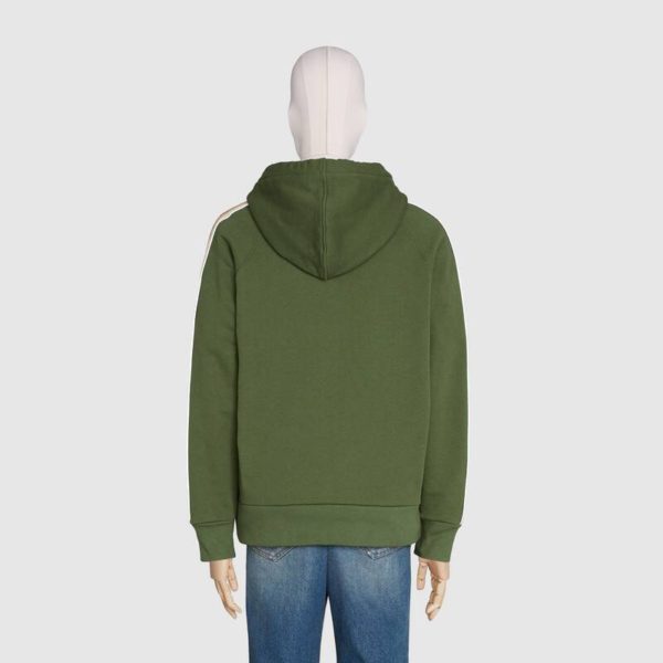 Gucci Men Cotton Jersey Hooded Sweatshirt Green Heavy Felted Organic (4)