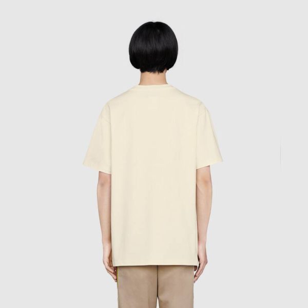 Gucci Men Disney x Gucci Oversize T-Shirt White Organic Cotton Jersey (5)
