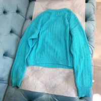 Gucci Men Mohair Crop Sweater Chick Egg Turquoise Knit Wool Blend