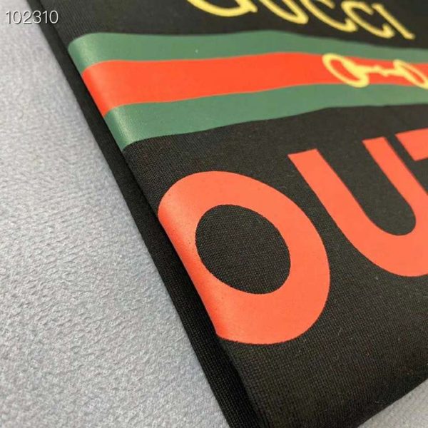 Gucci Men’s Gucci Boutique Print Oversize T-Shirt Black Cotton Jersey (10)