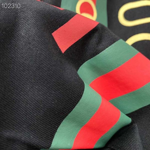 Gucci Men’s Gucci Boutique Print Oversize T-Shirt Black Cotton Jersey (8)