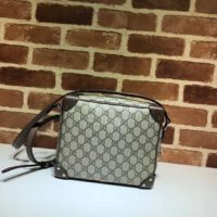 Gucci Unisex GG Shoulder Bag Leather Details GG Supreme Canvas