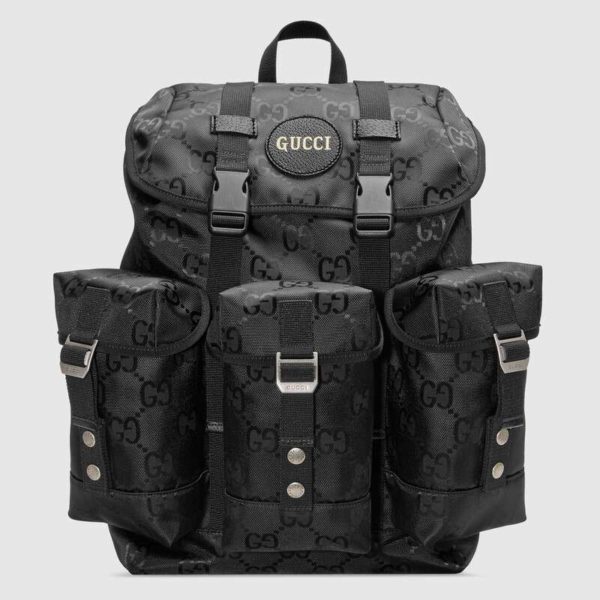 Gucci Unisex Gucci Off The Grid Backpack Black GG Nylon