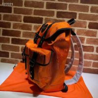 Gucci Unisex Gucci Off The Grid Backpack Orange GG Nylonack Orange GG Nylon (1)