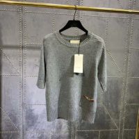 Gucci Women Cashmere Top with Horsebit Crewneck Gold-Toned Metal (1)