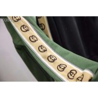 Gucci Women Cotton Jersey Hooded Sweatshirt Green Heavy Felted Organic