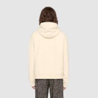 Gucci Women Disney x Gucci Hooded Sweatshirt White Felted Organic Cotton Jersey