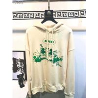 Gucci Women Disney x Gucci Hooded Sweatshirt White Felted Organic Cotton Jersey