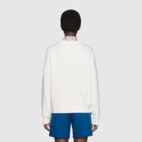 Gucci Women Gucci ‘Mad Cookies’ Print Sweatshirt Cotton Jersey Crewneck-White