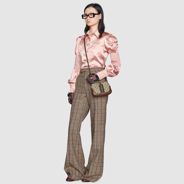 Gucci Women Jackie 1961 Mini Hobo Bag BeigeEbony GG Supreme Canvas (2)