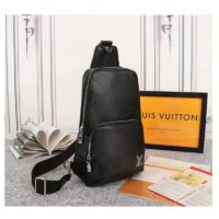 Louis Vuitton LV Men Avenue Sling Bag Taiga Leather-Black