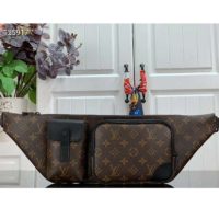 Louis Vuitton LV Unisex Christopher Bumbag Monogram Macassar Coated Canvas