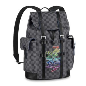 Louis Vuitton LV Unisex Christopher PM Backpack Damier Graphite Coated Canvas