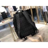 ouis Vuitton LV Unisex Outdoor Backpack Taiga Cowhide Leather-Black