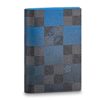 Louis Vuitton LV Unisex Passport Cover Blue Damier Graphite Giant Coated Canvas