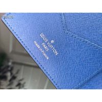 Louis Vuitton LV Unisex Passport Cover Blue Damier Graphite Giant Coated Canvas