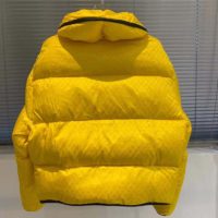 Louis Vuitton LV Women Down Jacket Silky Nylon Satin Louis Vuitton Patch-Yellow