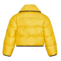 Louis Vuitton LV Women Down Jacket Silky Nylon Satin Louis Vuitton Patch-Yellow