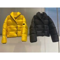 Louis Vuitton LV Women Down Jacket Silky Nylon Satin Louis Vuitton Patch-Yellow