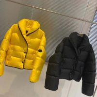 Louis Vuitton LV Women Down Jacket Silky Nylon Satin Louis Vuitton Patch-Yellow