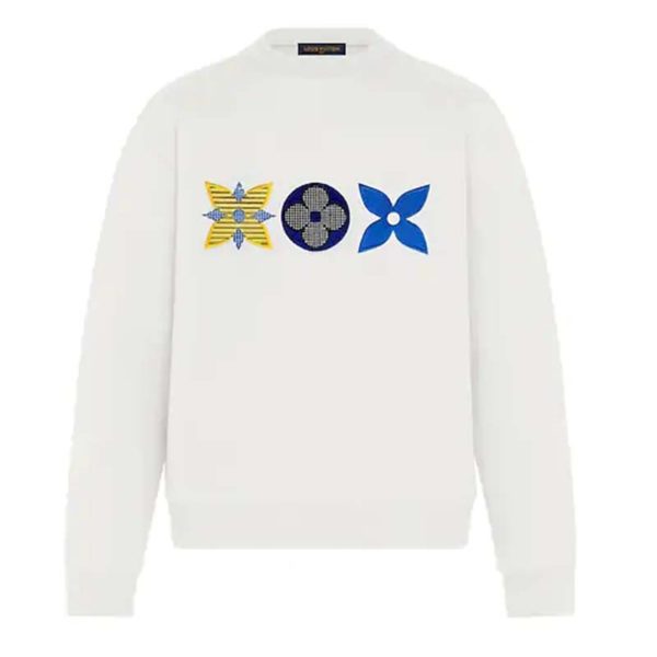 Louis Vuitton LV Women Flower Monogram Embroidered Sweatshirt Regular Fit