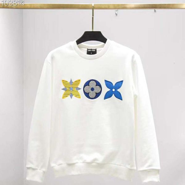 Louis Vuitton LV Women Flower Monogram Embroidered Sweatshirt Regular Fit (5)