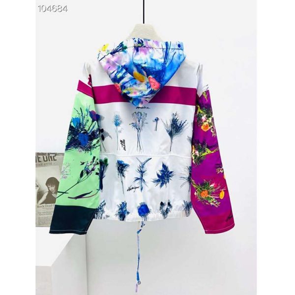 Louis Vuitton LV Women Flowers Poplin Patchwork Hoodie Cotton Multicolor Loose Fit (4)