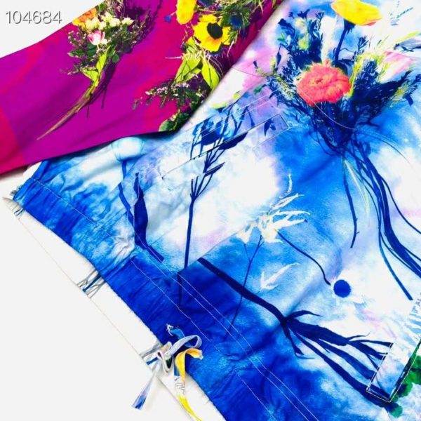 Louis Vuitton LV Women Flowers Poplin Patchwork Hoodie Cotton Multicolor Loose Fit (7)