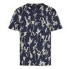 Louis Vuitton LV Women LV Leaf Discharge T-shirt Regular Fit Cotton-Blue