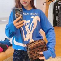 Louis Vuitton LV Women LV Scribbles Intarsia Crewneck Graphic Knit Loose Fit