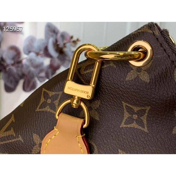 Louis Vuitton LV Women Odéon MM Monogram Coated Canvas-Brown (6)