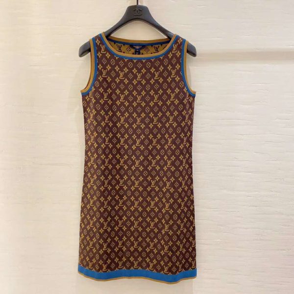 Louis Vuitton LV Women Retro Monogram Knit Dress Henne Regular Fit (13)