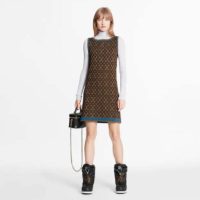 Louis Vuitton LV Women Retro Monogram Knit Dress Henne Regular Fit