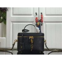 Louis Vuitton LV Women Vanity PM Handbag Black Monogram-Embossed Lambskin