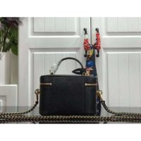 Louis Vuitton LV Women Vanity PM Handbag Black Monogram-Embossed Lambskin