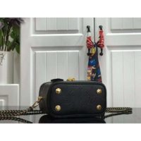 Louis Vuitton LV Women Vanity PM Handbag Black Monogram-Embossed Lambskin