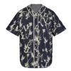 Louis Vuitton Men LV Leaf Denim Baseball Shirt Cotton Loose Fit