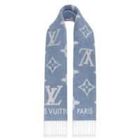 Louis Vuitton LV Unisex Studdy Reykjavik Scarf with Monogram Print and LV Initials M76076