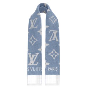 Louis Vuitton LV Unisex Studdy Reykjavik Scarf with Monogram Print and LV Initials M76076