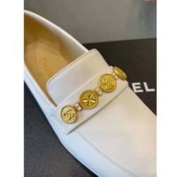 Chanel Women Loafers Lambskin Ivory 1.5 cm Heel