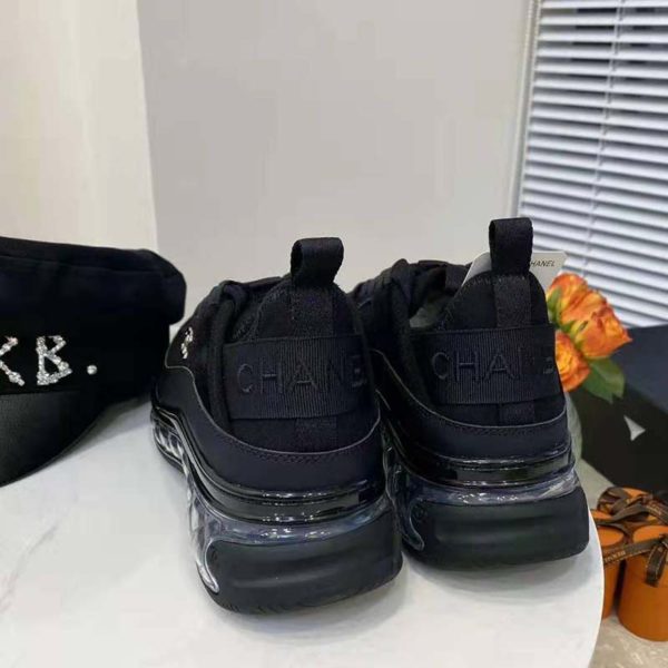 Chanel Women Sneakers Suede Calfskin Velvet & Grosgrain Black (14)