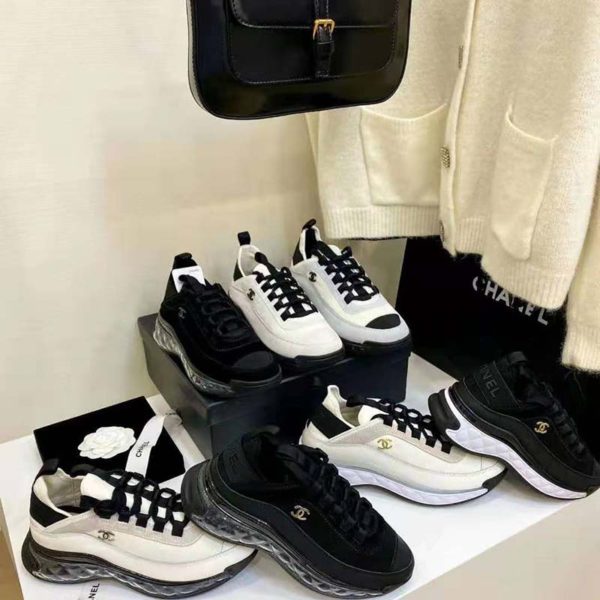 Chanel Women Sneakers Suede Calfskin Velvet & Grosgrain Black (2)