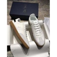 Dior Unisex B01 Sneaker White Smooth Calfskin with Beige Suede